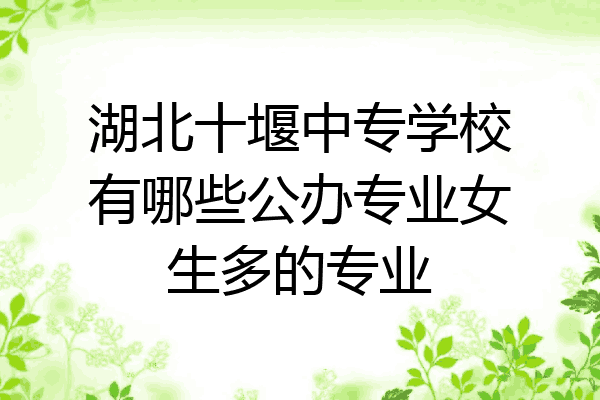湖北十堰中专学校有哪些公办专业女生多的专业