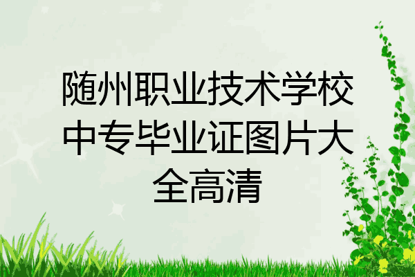 随州职业技术学校中专毕业证图片大全高清