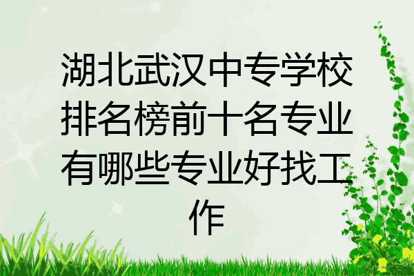 湖北武汉中专学校排名榜前十名专业有哪些专业好找工作