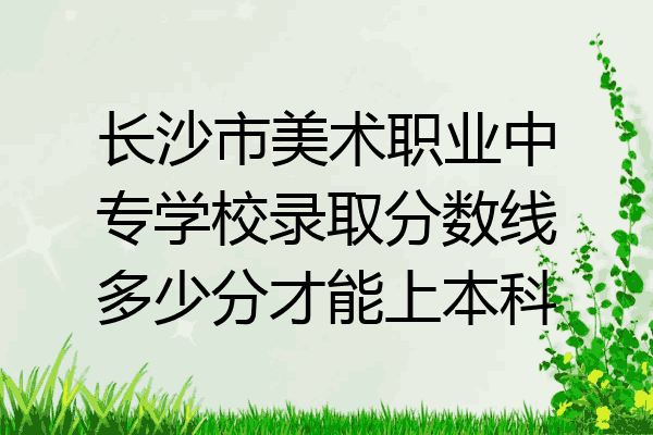 长沙市美术职业中专学校录取分数线多少分才能上本科