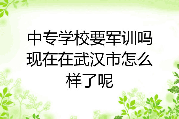 中专学校要军训吗现在在武汉市怎么样了呢