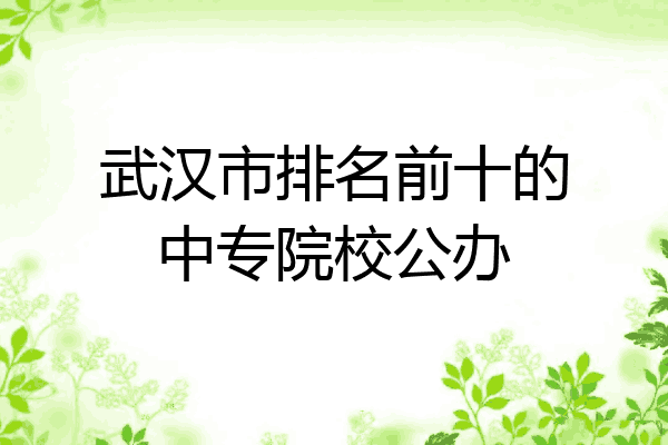 武汉市排名前十的中专院校公办