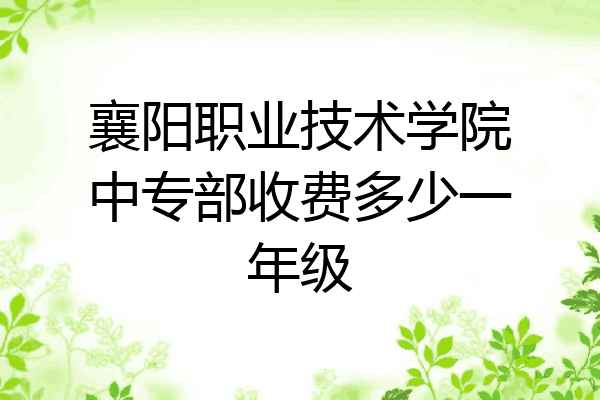 襄阳职业技术学院中专部收费多少一年级