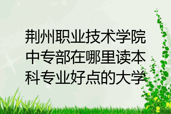 荆州职业技术学院中专部在哪里读本科专业好点的大学