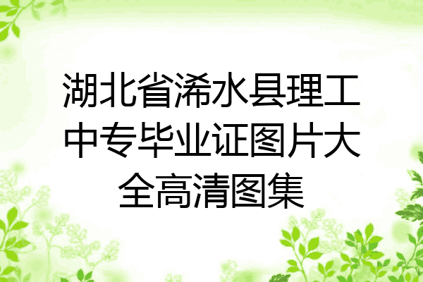湖北省浠水县理工中专毕业证图片大全高清图集
