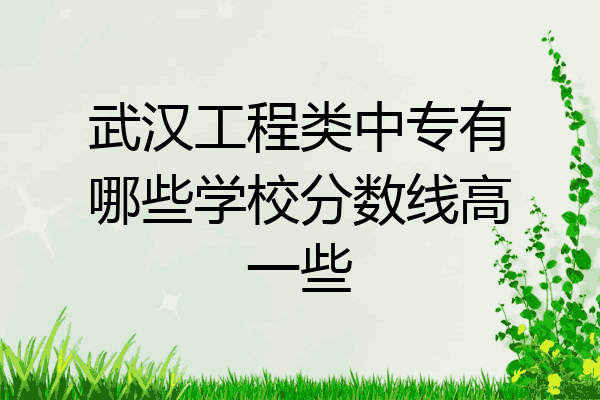 武汉工程类中专有哪些学校分数线高一些