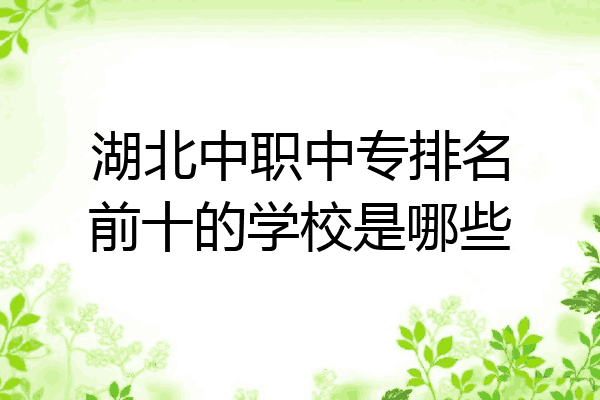 湖北中职中专排名前十的学校是哪些
