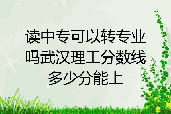 读中专可以转专业吗武汉理工分数线多少分能上