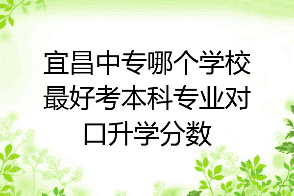 宜昌中专哪个学校最好考本科专业对口升学分数
