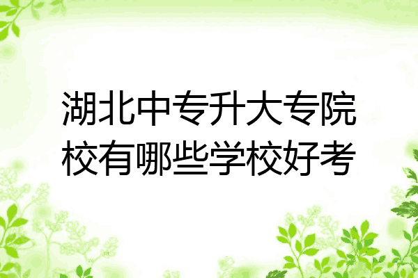 湖北中专升大专院校有哪些学校好考