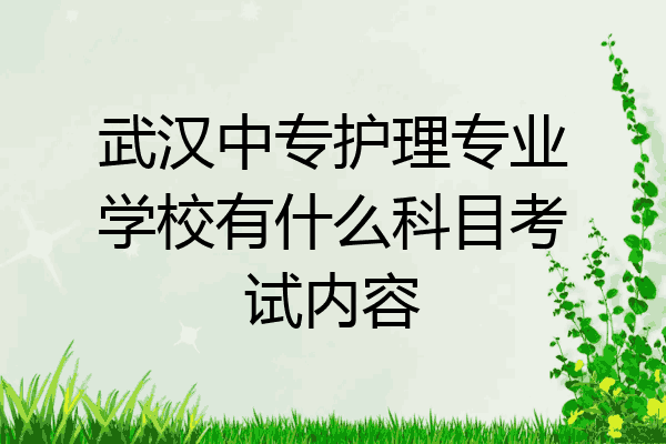 武汉中专护理专业学校有什么科目考试内容
