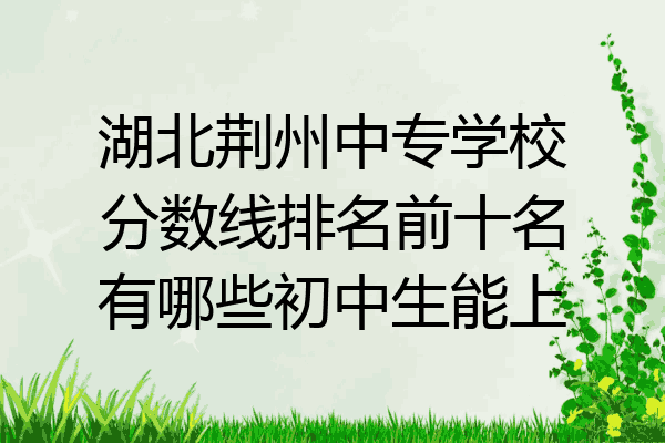 湖北荆州中专学校分数线排名前十名有哪些初中生能上