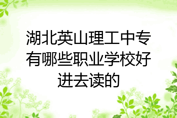 湖北英山理工中专有哪些职业学校好进去读的