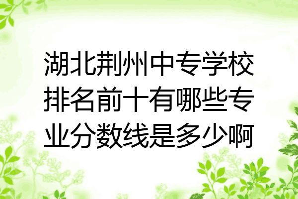 湖北荆州中专学校排名前十有哪些专业分数线是多少啊