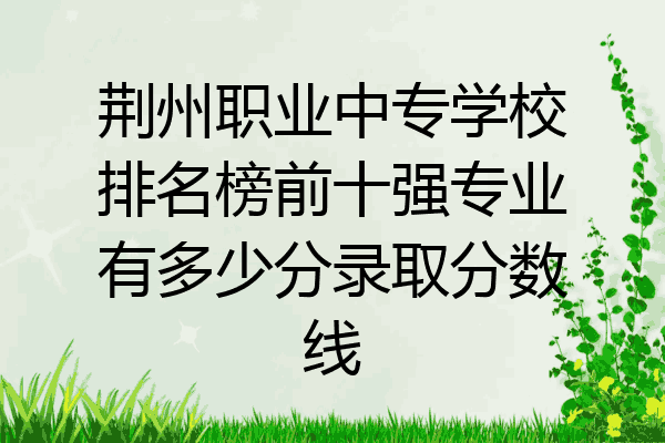 荆州职业中专学校排名榜前十强专业有多少分录取分数线