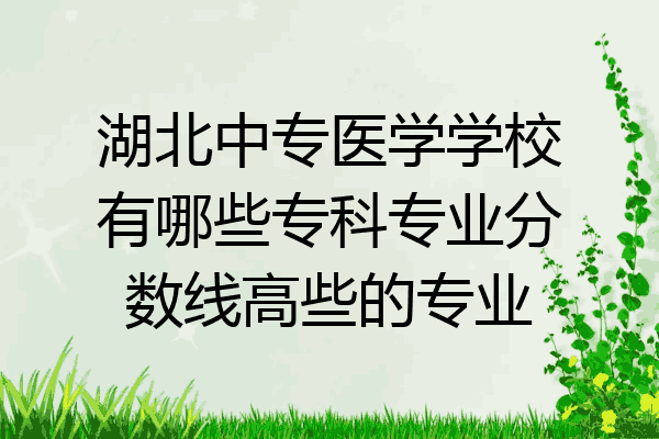 湖北中专医学学校有哪些专科专业分数线高些的专业