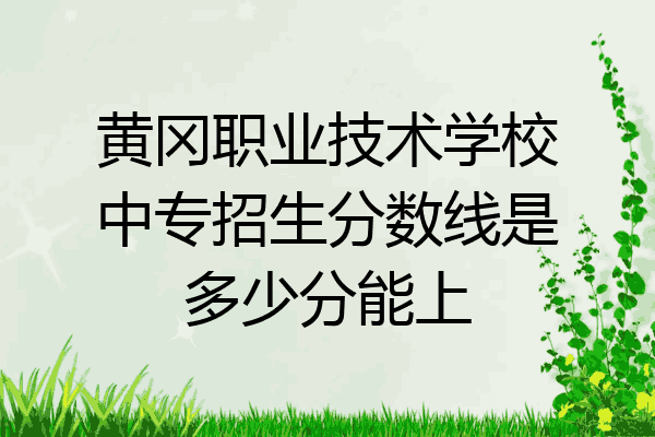 黄冈职业技术学校中专招生分数线是多少分能上