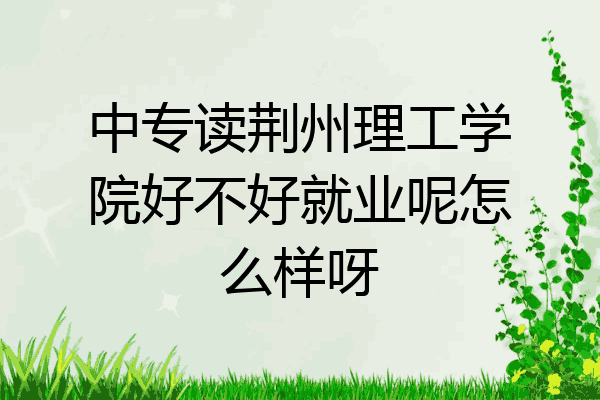 中专读荆州理工学院好不好就业呢怎么样呀
