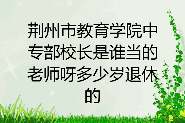 荆州市教育学院中专部校长是谁当的老师呀多少岁退休的