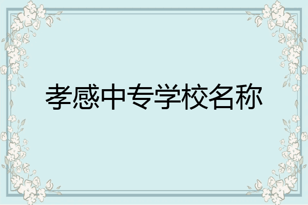 孝感中专学校名称