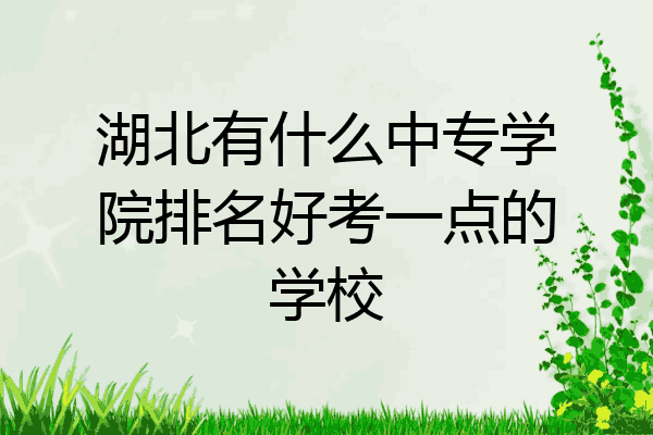 湖北有什么中专学院排名好考一点的学校