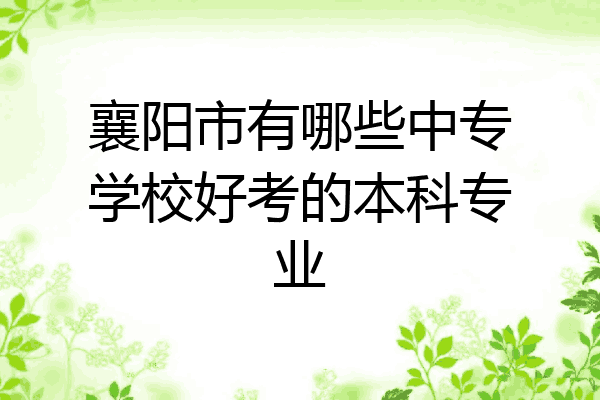 襄阳市有哪些中专学校好考的本科专业