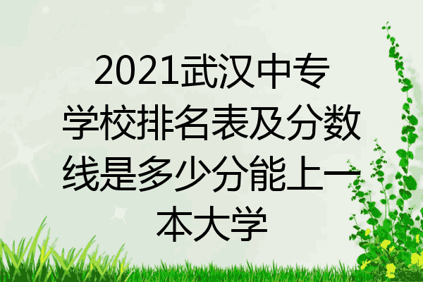 2021武汉中专学校排名表及分数线是多少分能上一本大学