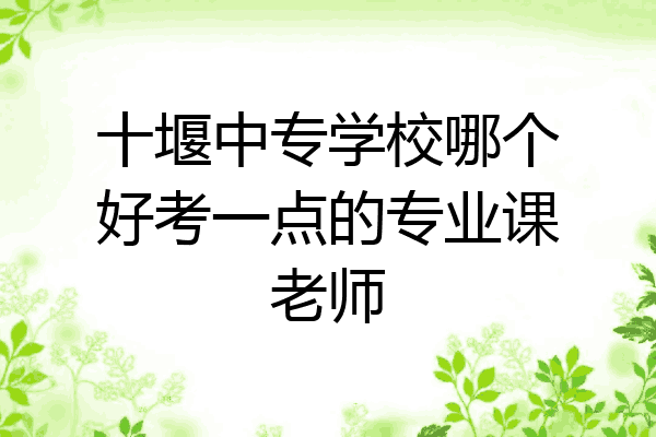 十堰中专学校哪个好考一点的专业课老师