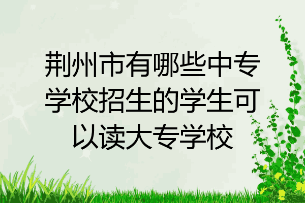 荆州市有哪些中专学校招生的学生可以读大专学校