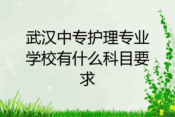 武汉中专护理专业学校有什么科目要求