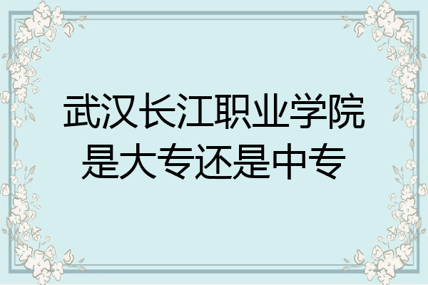 武汉长江职业学院是大专还是中专