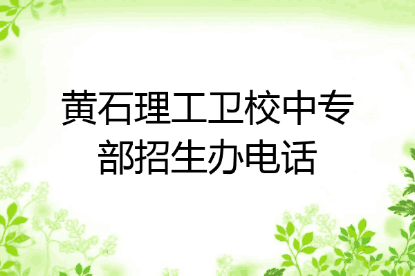 黄石理工卫校中专部招生办电话