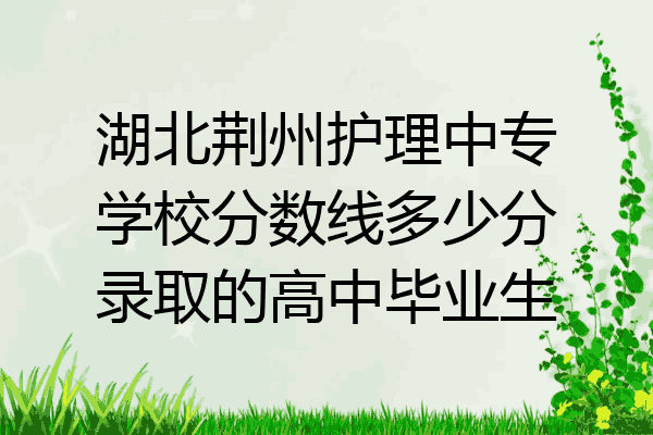 湖北荆州护理中专学校分数线多少分录取的高中毕业生