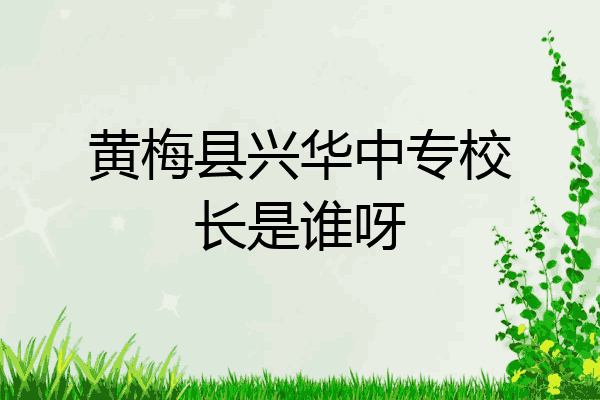 黄梅县兴华中专校长是谁呀