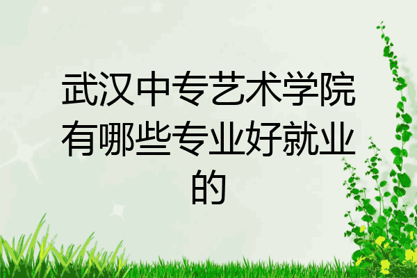 武汉中专艺术学院有哪些专业好就业的