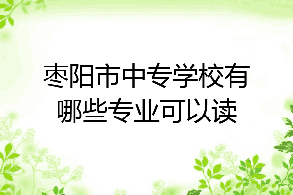 枣阳市中专学校有哪些专业可以读