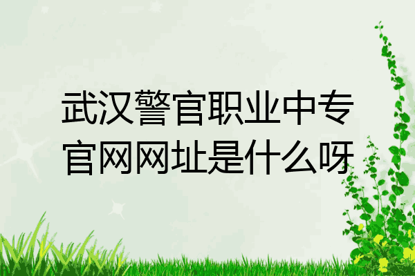 武汉警官职业中专官网网址是什么呀