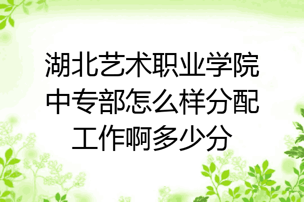 湖北艺术职业学院中专部怎么样分配工作啊多少分