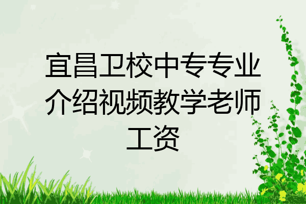 宜昌卫校中专专业介绍视频教学老师工资
