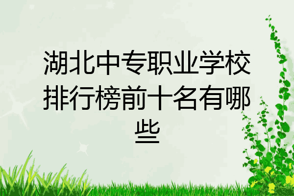 湖北中专职业学校排行榜前十名有哪些