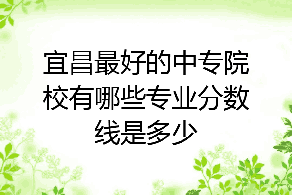 宜昌最好的中专院校有哪些专业分数线是多少