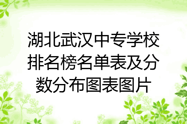 湖北武汉中专学校排名榜名单表及分数分布图表图片