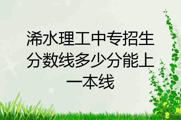 浠水理工中专招生分数线多少分能上一本线
