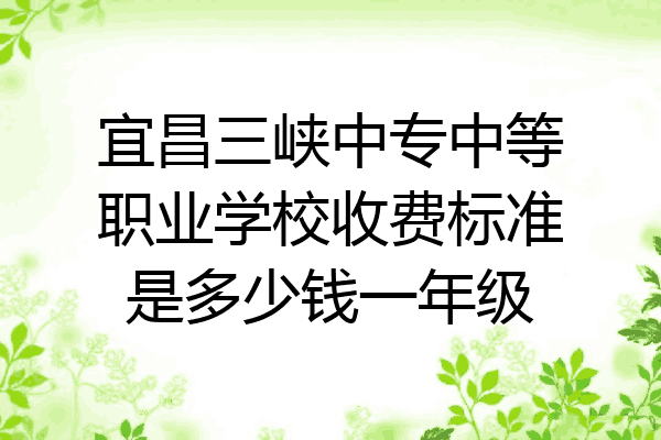宜昌三峡中专中等职业学校收费标准是多少钱一年级