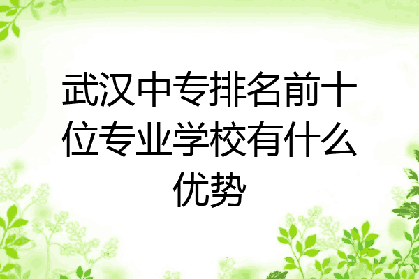 武汉中专排名前十位专业学校有什么优势