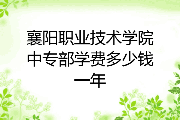 襄阳职业技术学院中专部学费多少钱一年