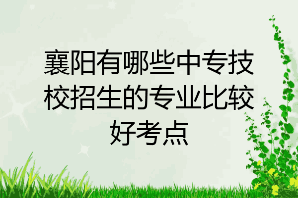 襄阳有哪些中专技校招生的专业比较好考点