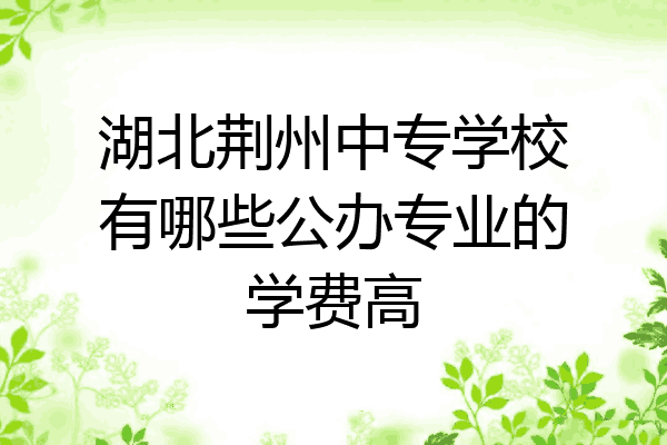湖北荆州中专学校有哪些公办专业的学费高