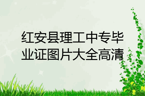 红安县理工中专毕业证图片大全高清