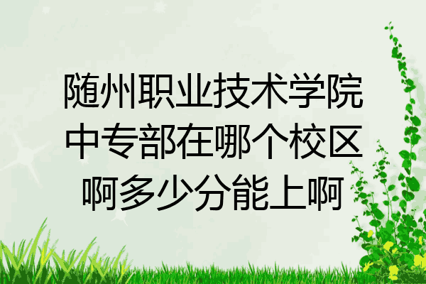 随州职业技术学院中专部在哪个校区啊多少分能上啊